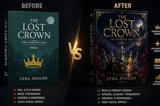 redesign rebrand your underperforming book cover that sells
