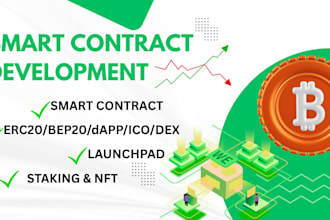 develop custom smart contract for staking defi presale and dapp