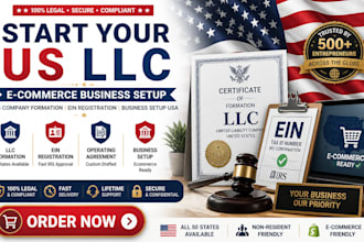 open US llc for ecommerce business setup USA company formation ein registration