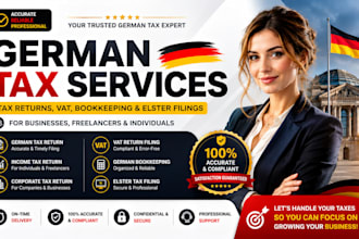 do german tax return, vat, bookkeeping and elster filings