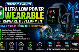 develop ultra low power wearable firmware for ble lte m nb iot and mcu devices