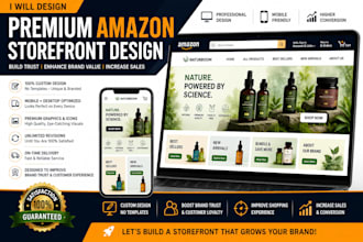 design premium amazon storefront and amazon brand store