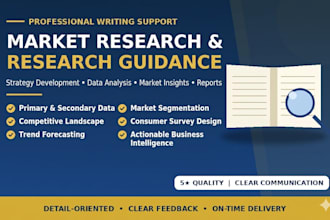 provide market research, academic research guidance, and formatting support