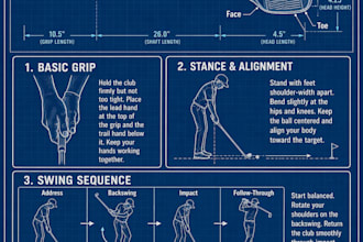 create a custom golf blueprint poster gift
