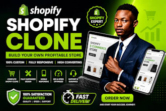 clone shopify store, revamp, copy shopify website,  duplicate shopify design