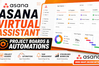 be your asana virtual assistant, asana project management boards, automations