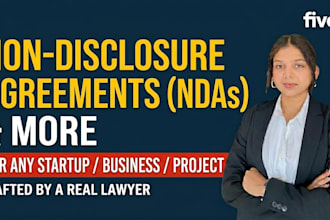 draft custom nda and confidentiality agreement