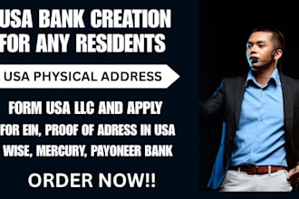 do USA bank creation, USA physical address, bank creation proof of address, wise
