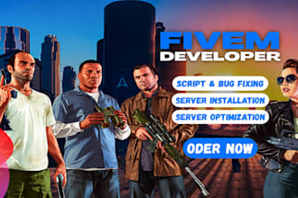 be your fivem developer, qbcore server, esx development with custom script