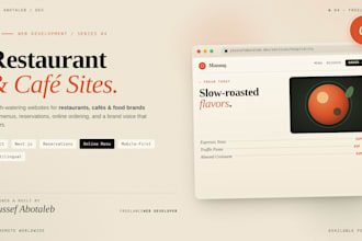 build a modern website for your restaurant or cafe