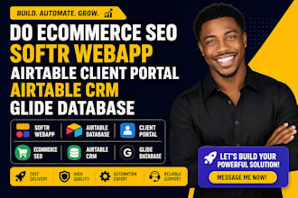 do ecommerce seo softr webapp airtable client portal airtable crm glide database