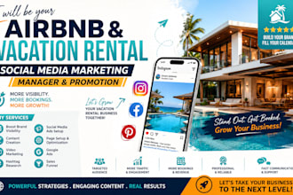 be your airbnb and vacation rental social media marketing manager and promotion