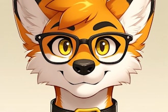 draw your furry, fursona character headshot, profile, avatar