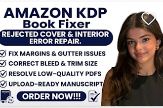 fix rejected book cover and interior resize margins bleed and KDP errors