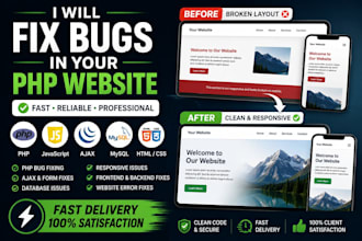 fix bugs and issues in your PHP website