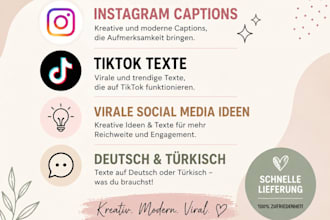 moderne instagram und tiktok texte schreiben