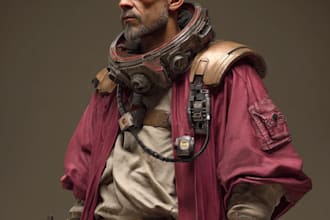 sci fi character illustration or sci fi character