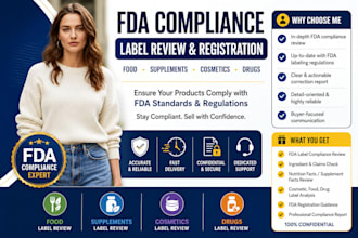 do fda compliance label review and fda registration for food drug cosmetics