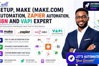 setup make come made come automation zapier automation n8n and vapi expert