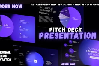 do premium investor pitch deck, startup pitch deck, presentation template design