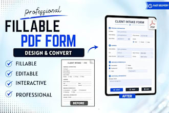 design fillable pdf form, convert form to fillable pdf form