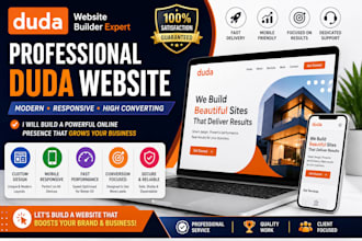 build you a professional website using duda website builder SEO optimized