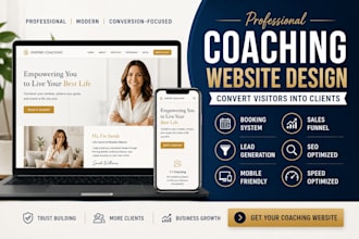 design coaching website life coach website business website