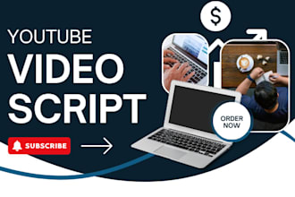 write engaging youtube scripts for cash cow, gaming, crime or documentary videos