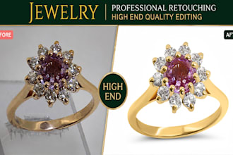 do jewelry high end retouching and clipping path