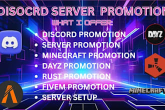 promote your minecraft server, discord fivem gaming rust, gaming promotion