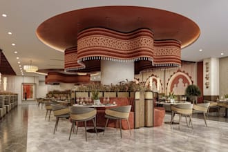 revit 3d dining lounge,chophouse interior,cgi coffee store,bar,restaurant render