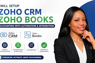 setup zoho crm zoho books accounting with automation and integration zoho expert