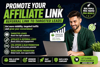 promote your affiliate link CPA offer and referral link to targeted leads