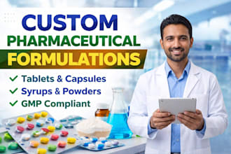create pharmaceutical formulation for tablet capsules syrups