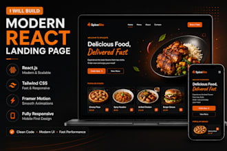 build a modern responsive react website