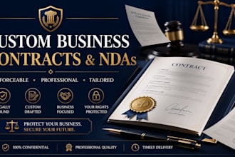 draft custom enforceable business contracts, ndas and commercial agreements