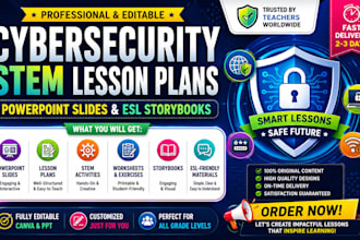 create cybersecurity stem lesson plans powerpoint slides and esl storybooks