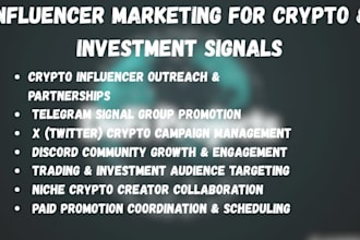 manage influencers for your investment signals community promotion