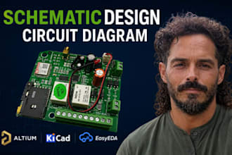 design pcb schematic circuit diagram in altium, kicad, easyeda and pcb layout