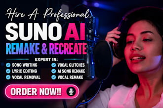 topline singer songwriter, ai song remake, fix suno ai glitches singing mistake