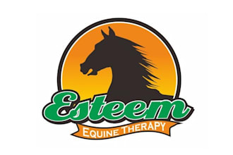 design pets horse esteem equine therapy logo