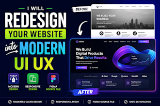 redesign your website into modern UI UX