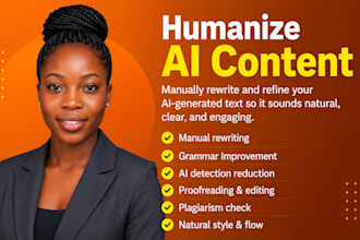 humanize ai content, rewrite and edit ai generated text manually