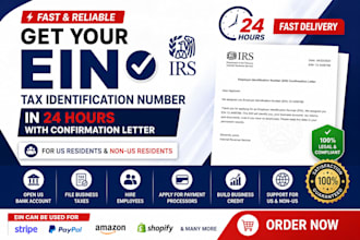 get your ein tax identification in 24 hours with  confirmation letter