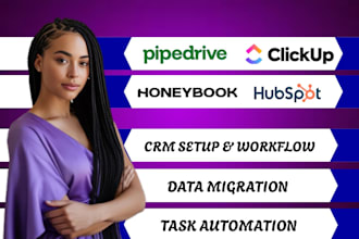 do data migration on pipedrive clickup honeybook hubspot crm 17hat odoo crm
