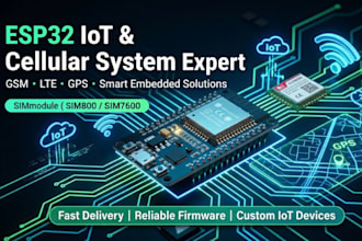 design esp32 sim GSM lte iot embedded firmware and cellular device system