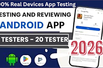 provide 12 android app testers 20 app tester for google play console app testing