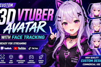 create a custom 3d vtuber avatar with face tracking for streaming