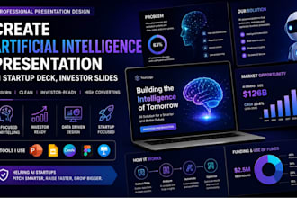 create artificial intelligence presentation, ai startup deck, investor slides