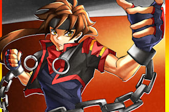 create anime shonen style art